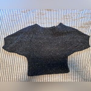 Free People Charcoal Cable Knit Sweater